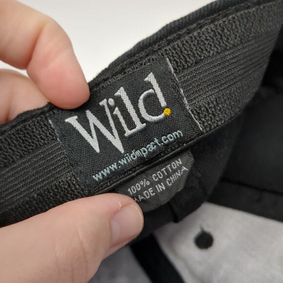 Snap-On Fittes Baseball Cap Black One Size Adjustable Embroidered Wild Impact - Picture 9 of 9